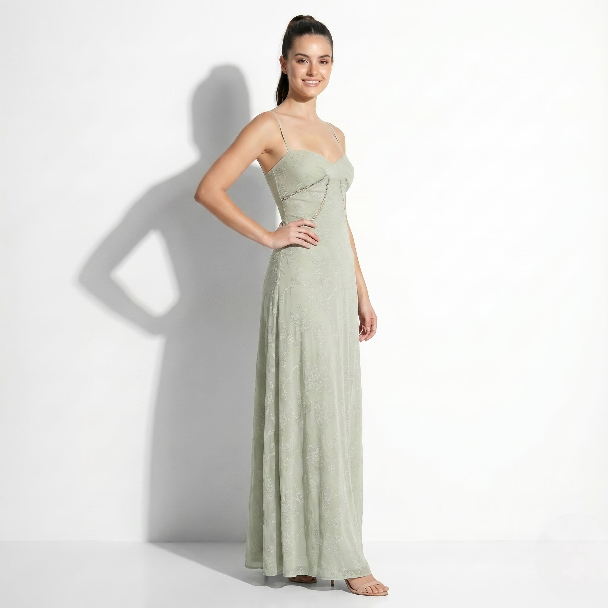 Scarlett - Women's Lace Maxi Dress - Dresses - Mint Green - Taylor & Bennett