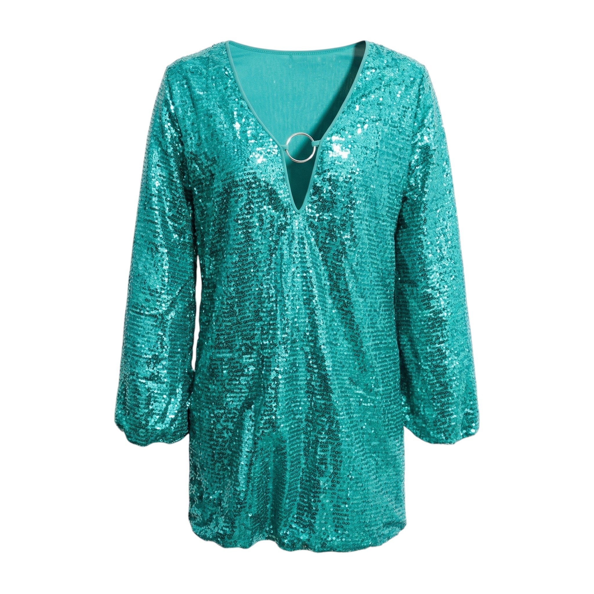 Scarlett - Women's Party Plunge Mini Dress - Dress - Green - Taylor & Bennett