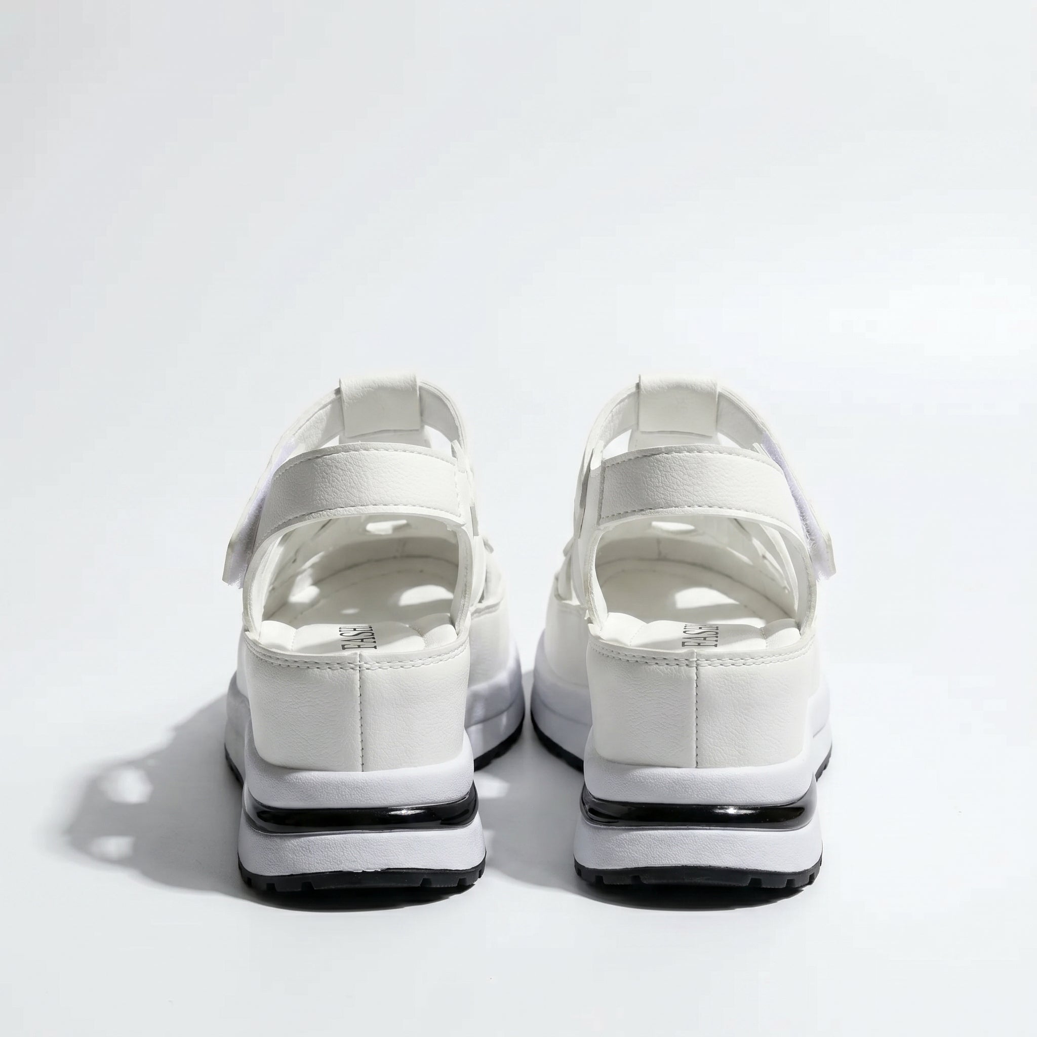 Serena - Women's Platform Sandals with Cut - Out Straps - Sandals - White - Taylor & Bennett