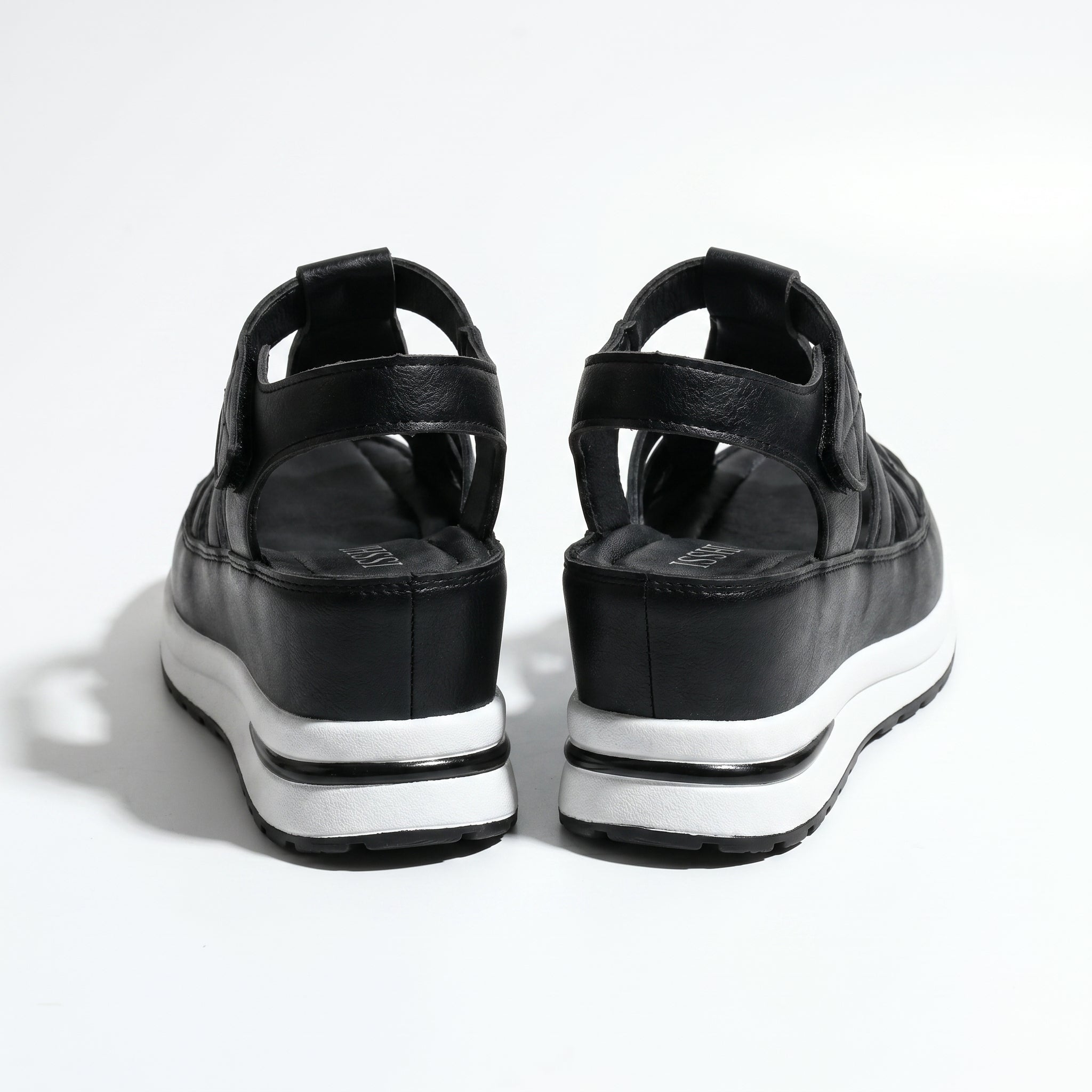 Serena - Women's Platform Sandals with Cut - Out Straps - Sandals - Black - Taylor & Bennett