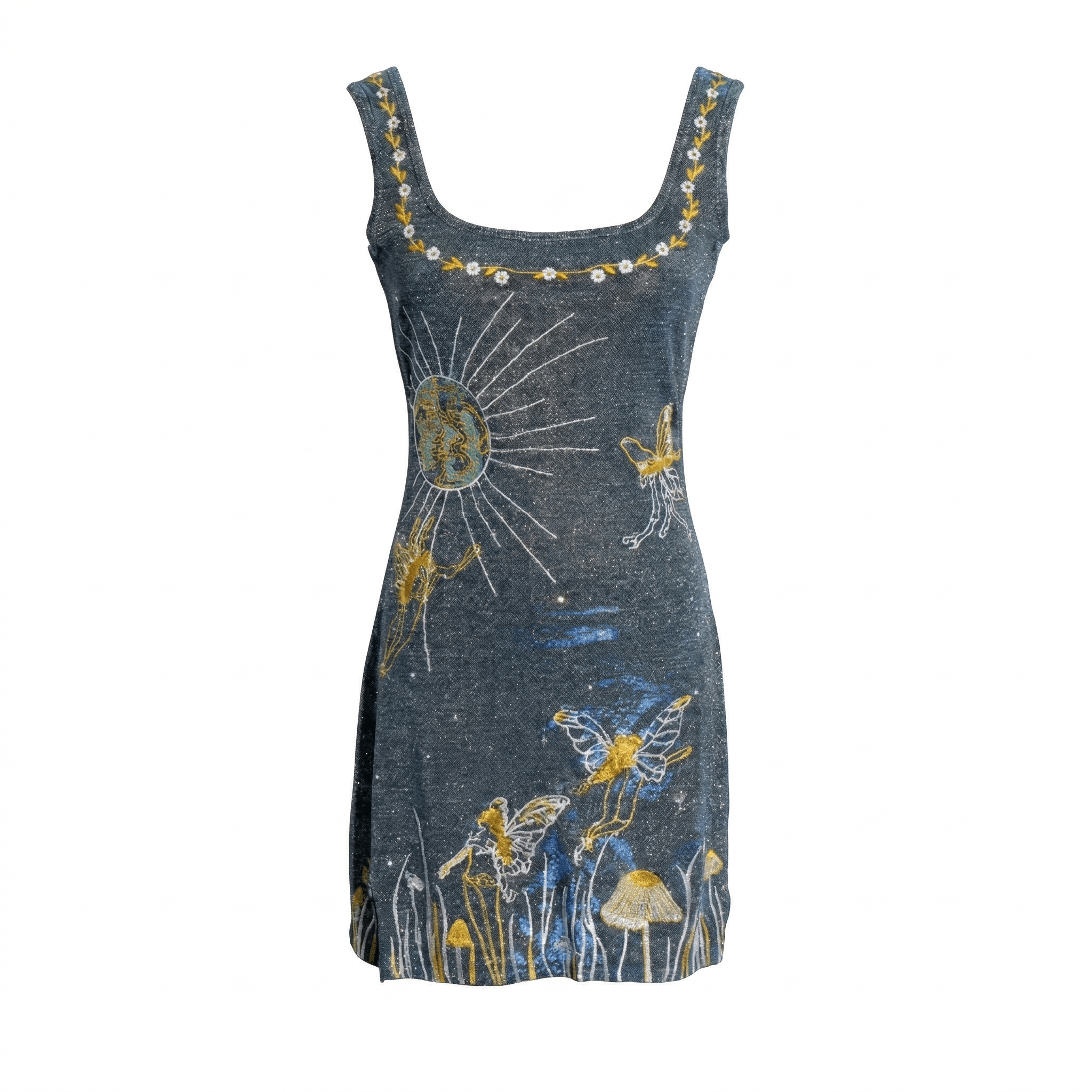 Sophie - Women's Embellished Sequin Party Mini Dress - Dress - Blue - Taylor & Bennett