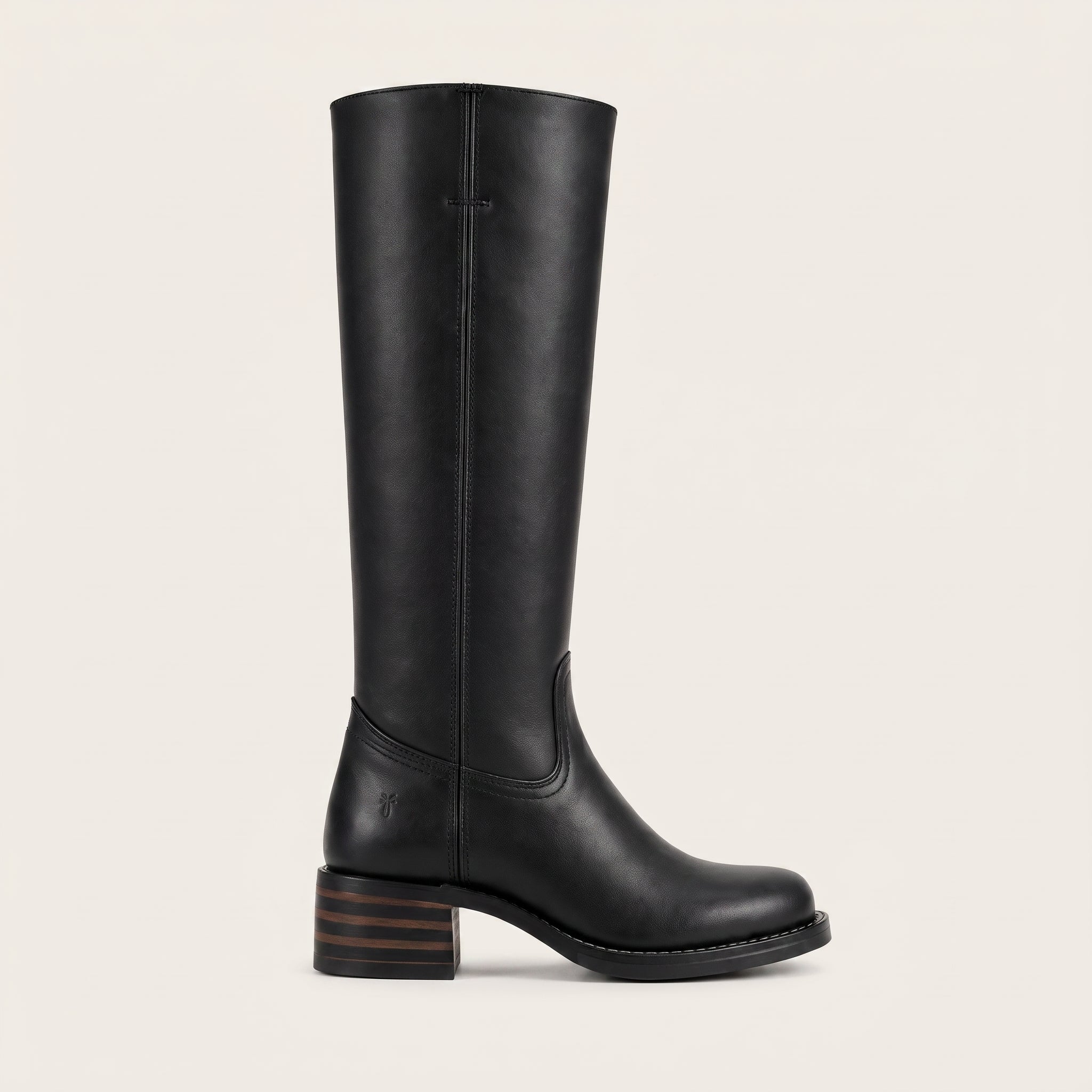 Sophie - Women's Knee-High Boots with Block Heel and Side Zip - Boots - Brown - Taylor & Bennett