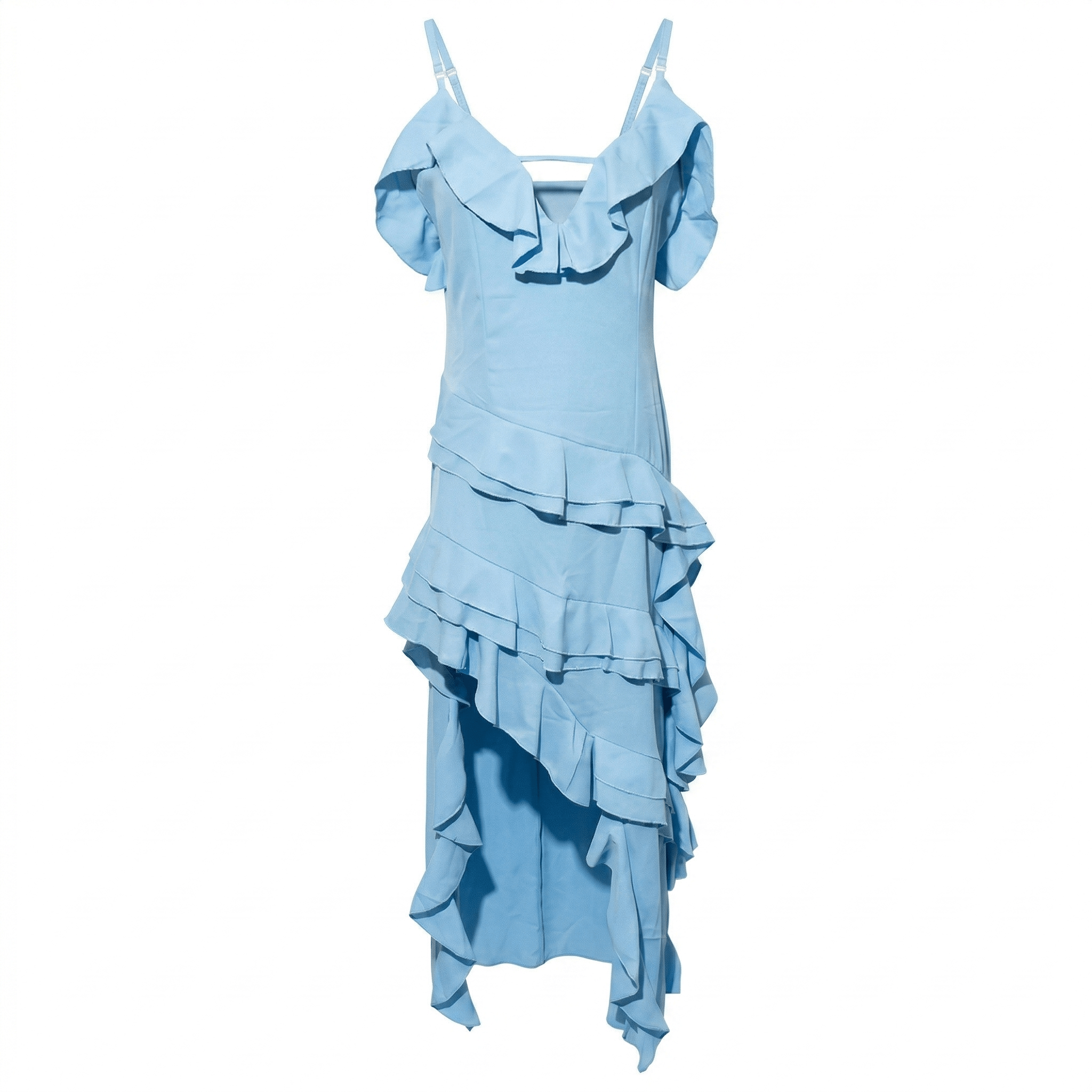 Sophie - Women's Summer Ruffle Maxi Dress - Maxi Dresses - Blue - Taylor & Bennett