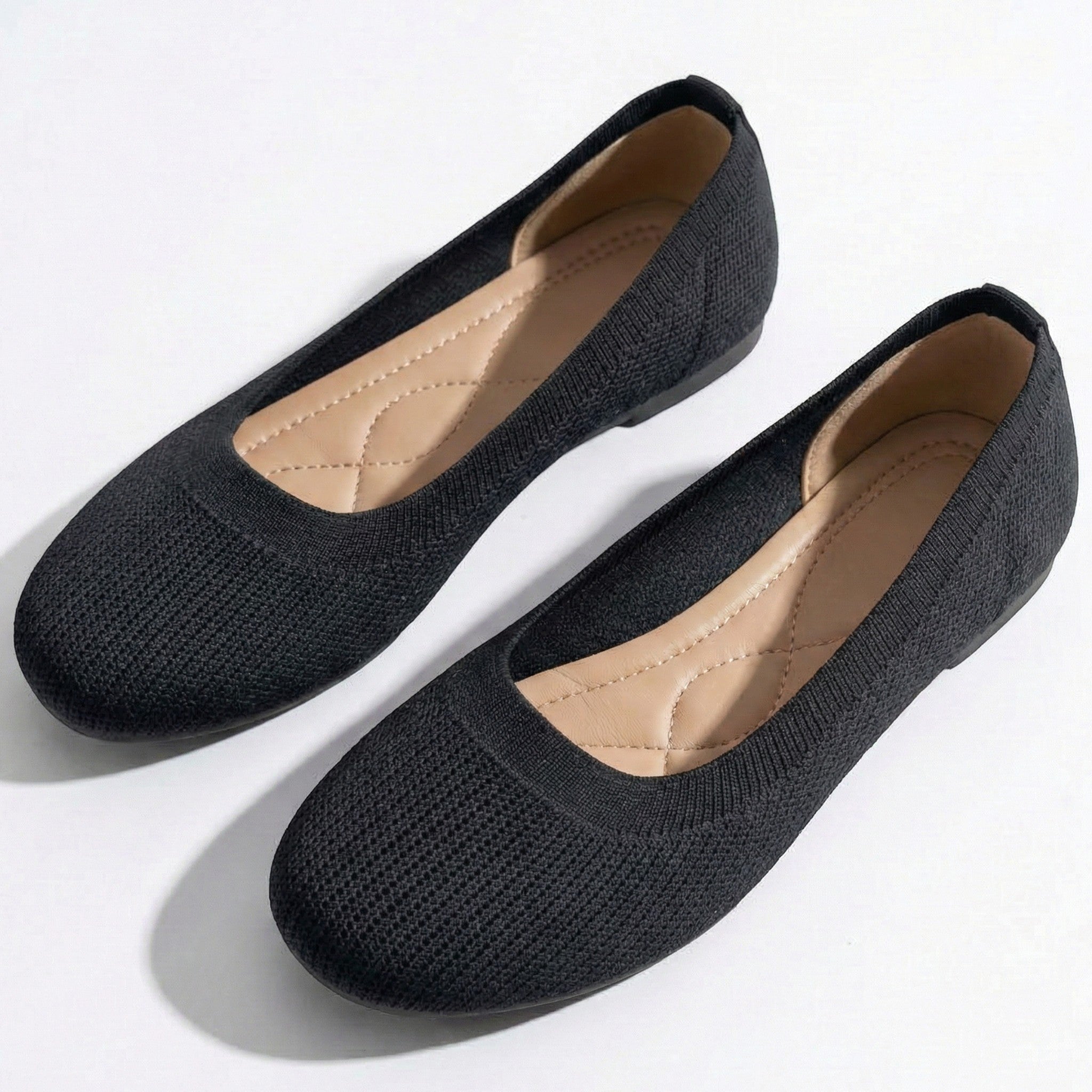 Tessa - Women's Breathable Mesh Ballet Flats - Shoes - Black - Taylor & Bennett