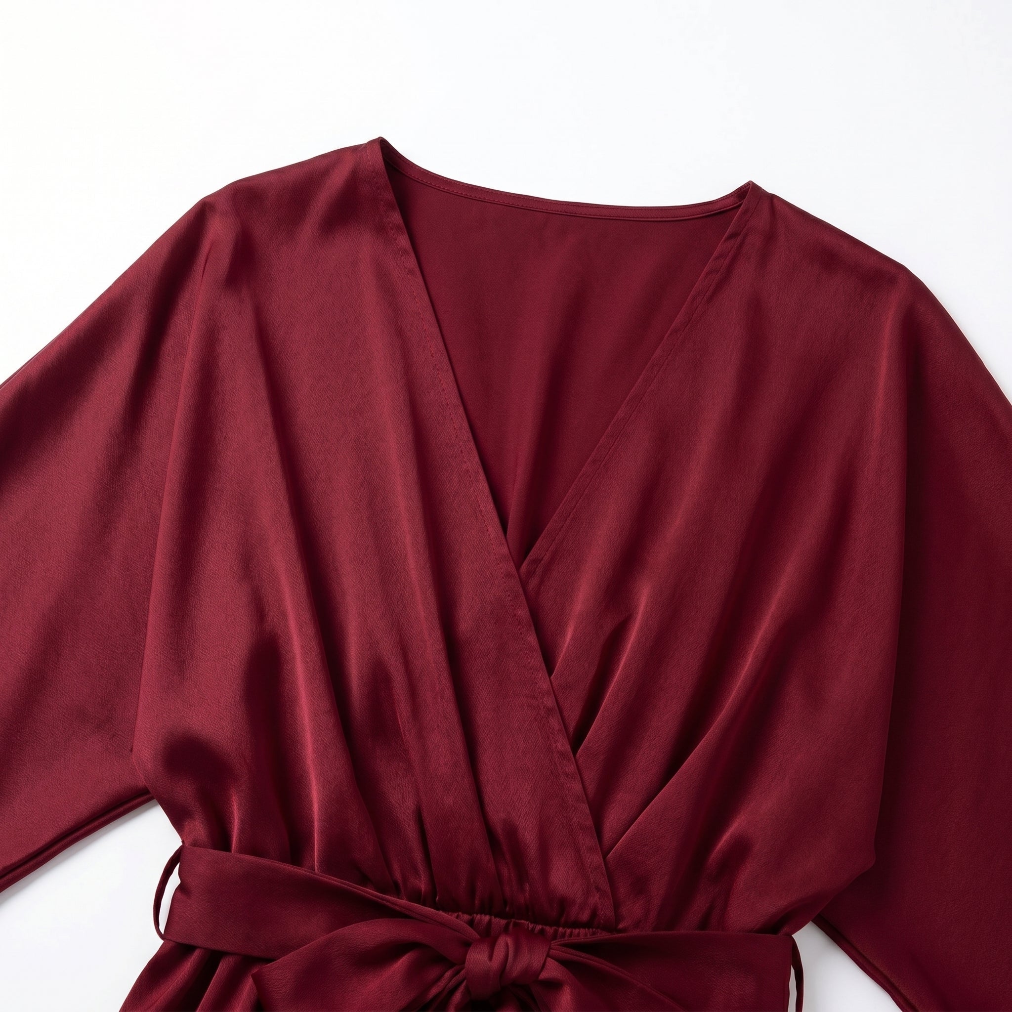 Thea - Women's V - Neck Batwing Sleeve Maxi Dress - Dress - Red - Taylor & Bennett