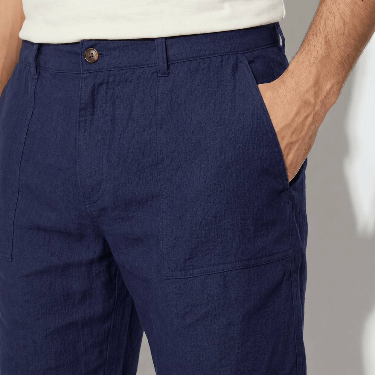 Theo - Men's Relaxed Summer Shorts - Shorts Men - Navy Blue - Taylor & Bennett