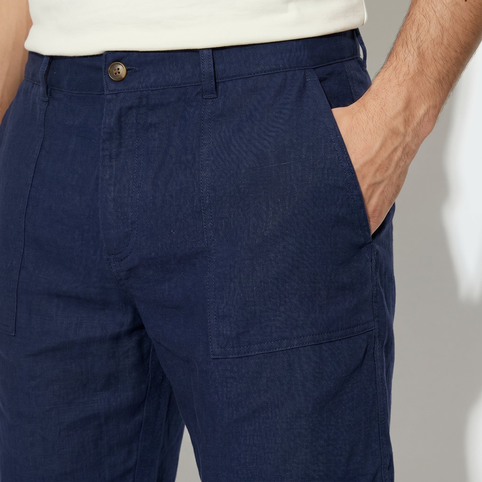 Theo - Men's Relaxed Summer Shorts - Shorts Men - Dark Blue - Taylor & Bennett