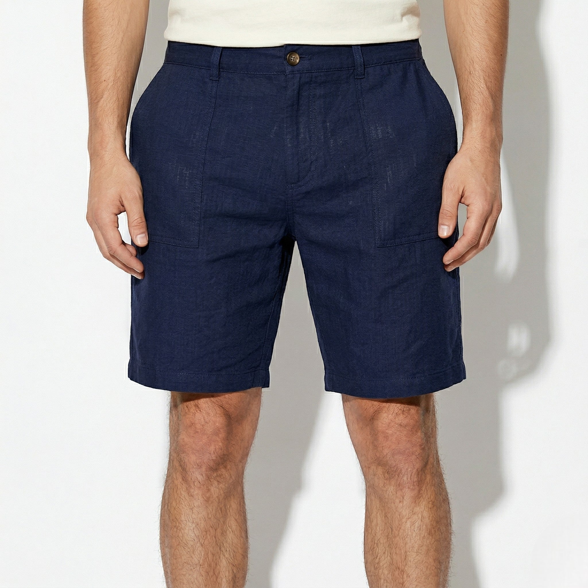 Theo - Men's Relaxed Summer Shorts - Shorts Men - Dark Blue - Taylor & Bennett