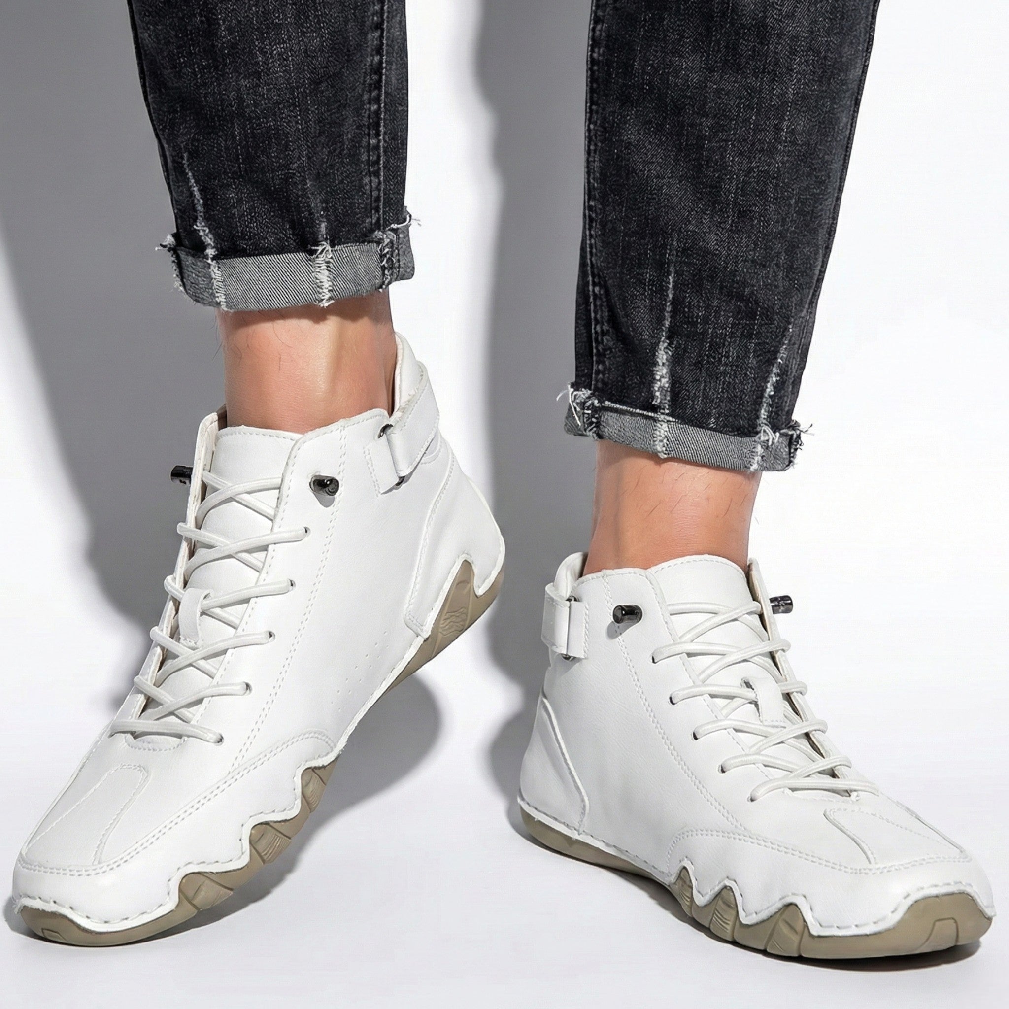 Thomas - Men's Non - Slip Barefoot Shoes - Shoes - White - Taylor & Bennett