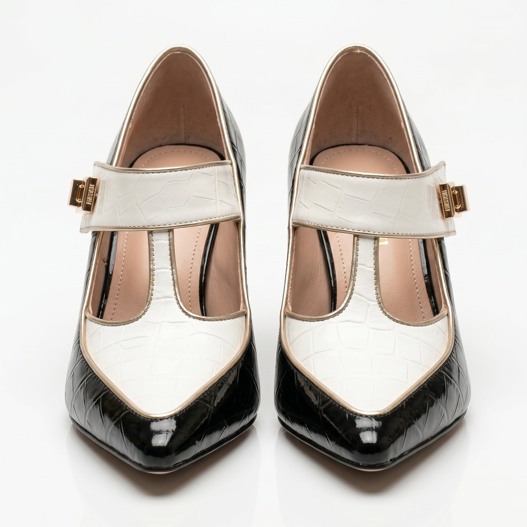 Vivian - Women's Pointed Toe Mary Jane Heels - Sandals & Slides - Black - Taylor & Bennett