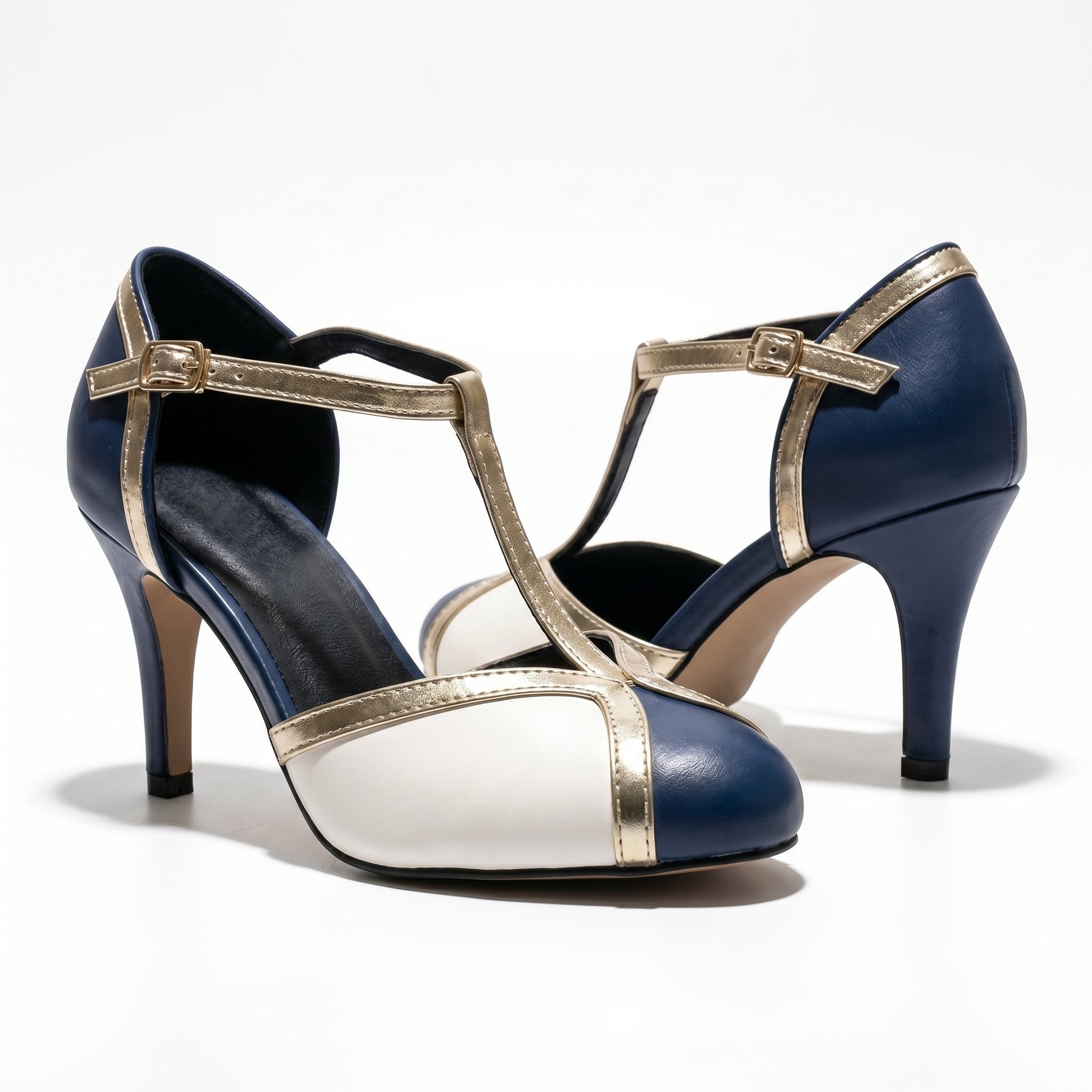 Vivienne - Women's Vintage Stiletto Heels - Heels - Blue - Taylor & Bennett