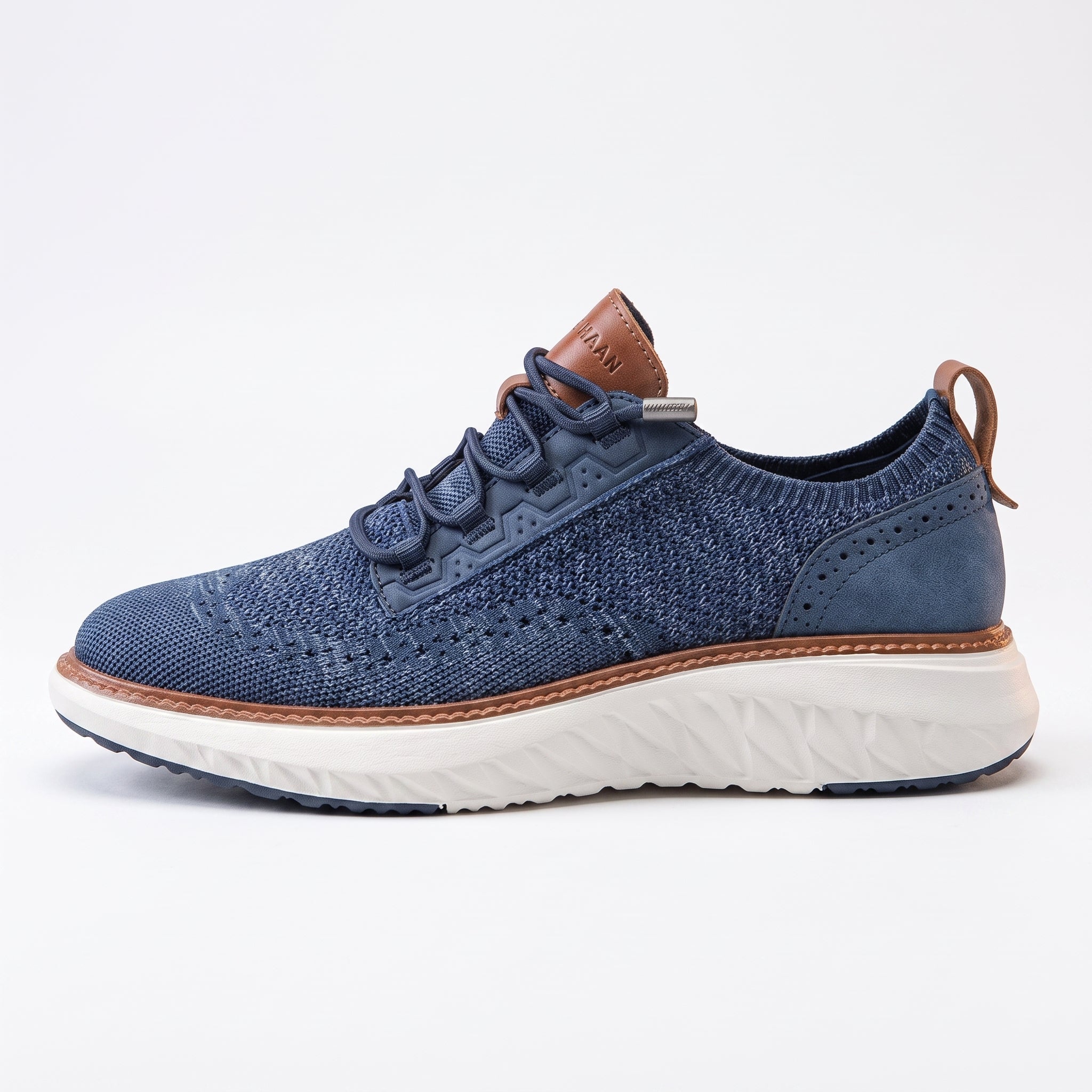 William - Men's Orthopaedic Mesh Cushioned Sole Trainers - Trainers - Blue - Taylor & Bennett