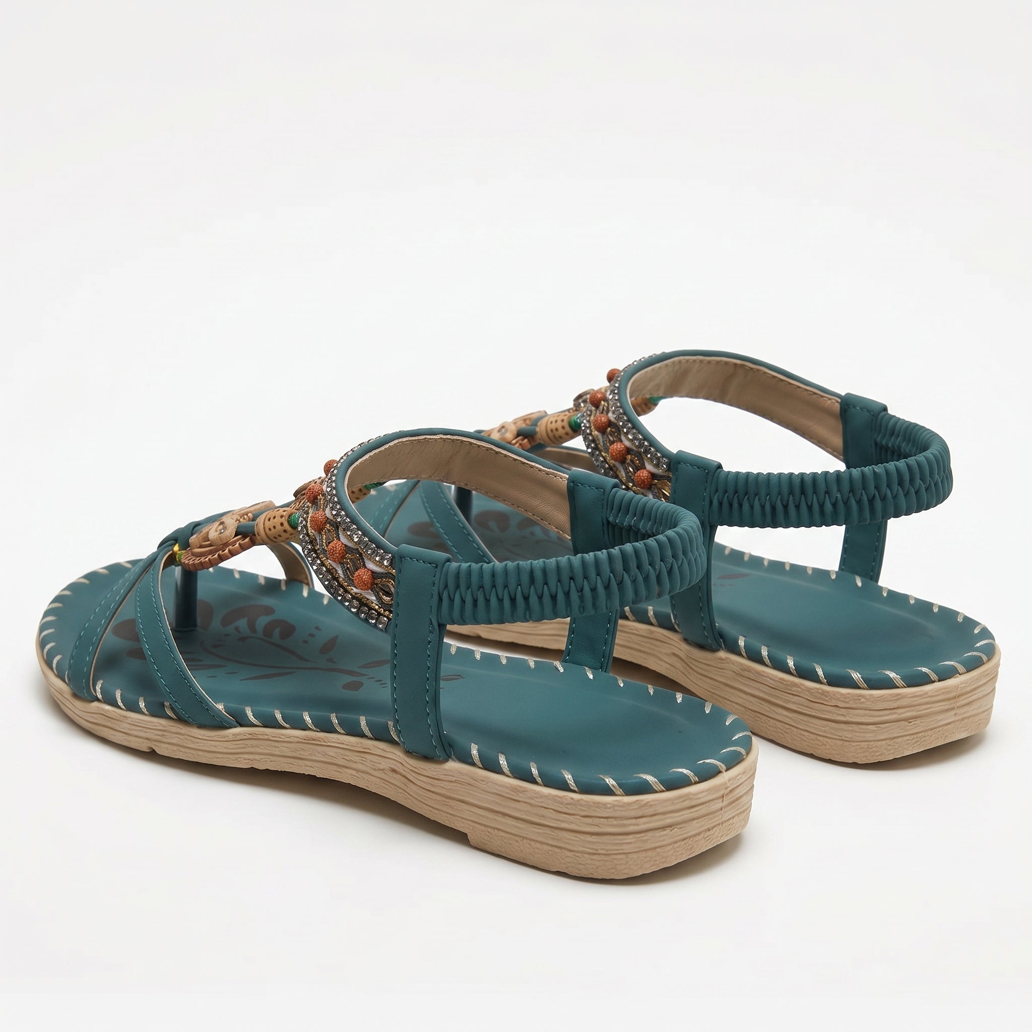 Zoe - Women's Summer Boho Flat Sandals - Sandals - Green - Taylor & Bennett